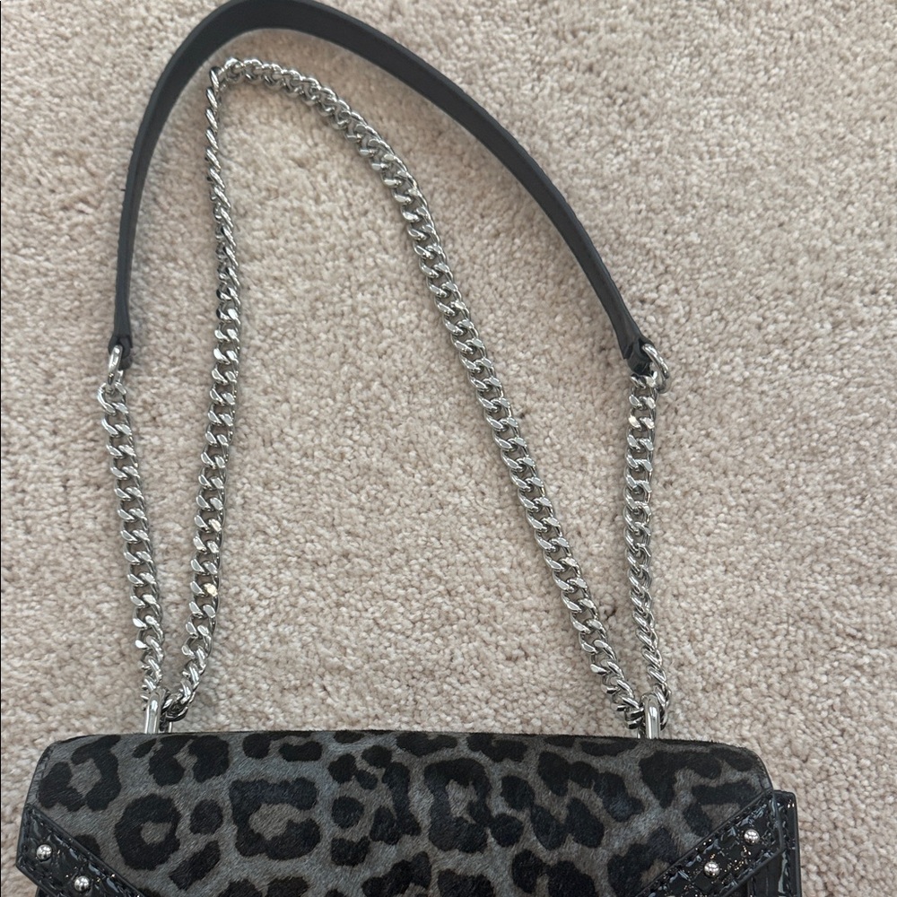 Michael Kors Black and Gray Leopard Print Crossbody Bag - Picture 4 of 9